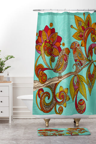 Valentina Ramos Hello Birds Shower Curtain And Mat