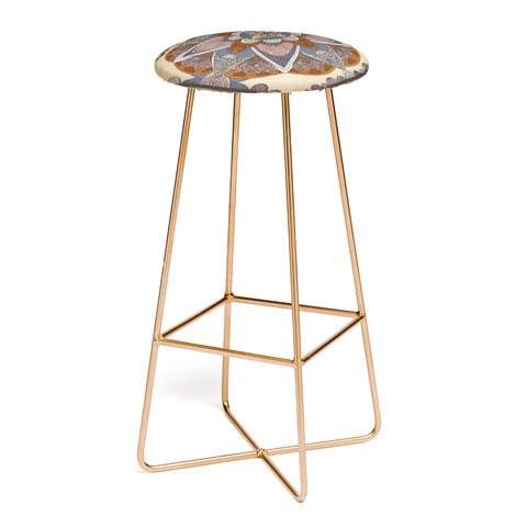 Valentina Ramos Indigo mandala Bar Stool
