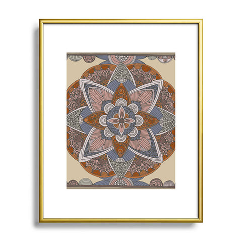 Valentina Ramos Indigo mandala Metal Framed Art Print