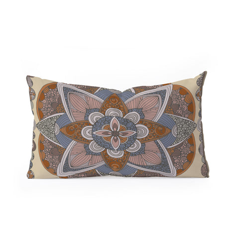 Valentina Ramos Indigo mandala Oblong Throw Pillow
