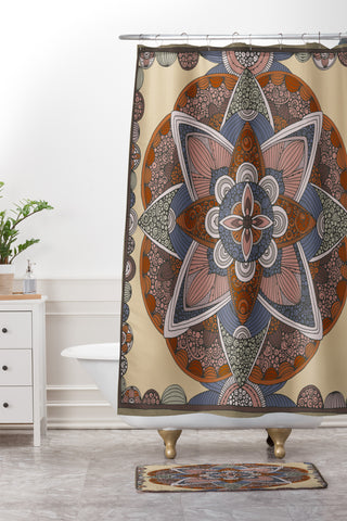 Valentina Ramos Indigo mandala Shower Curtain And Mat