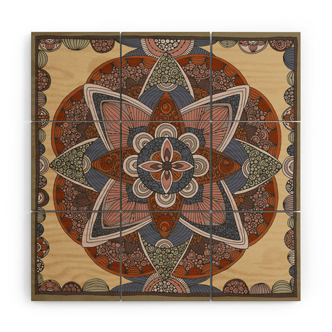 Valentina Ramos Indigo mandala Wood Wall Mural