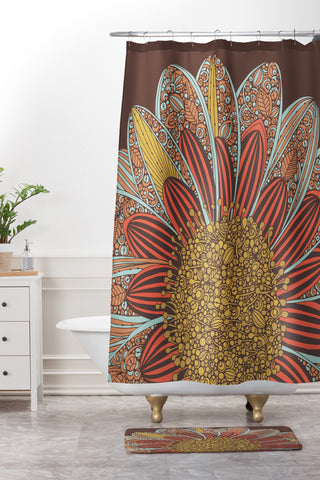 Valentina Ramos Knossos brown Shower Curtain And Mat