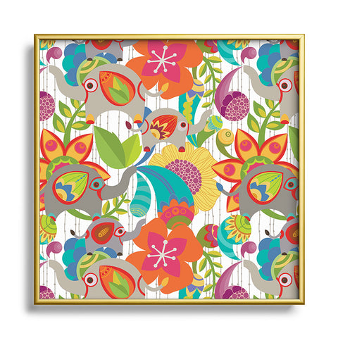 Valentina Ramos Little Elephants Metal Square Framed Art Print