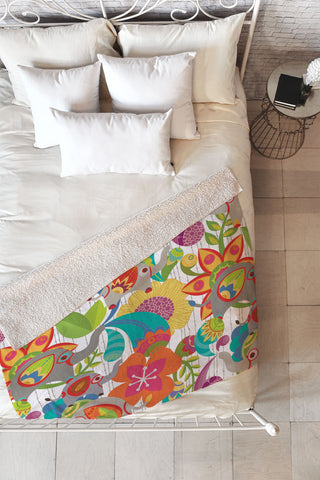 Valentina Ramos Little Elephants Fleece Throw Blanket