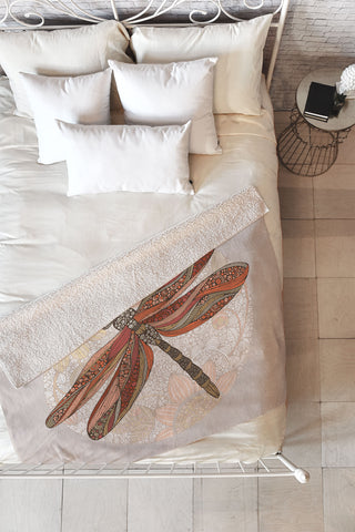 Valentina Ramos My dragonfly Fleece Throw Blanket