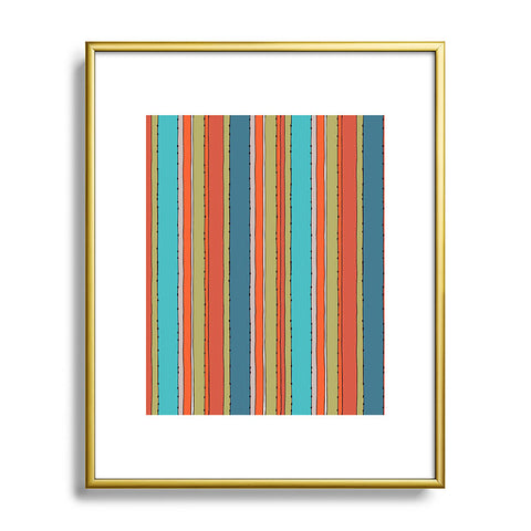 Valentina Ramos Octopus Stripes Metal Framed Art Print