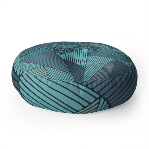 Valentina Ramos Omega Blue Floor Pillow Round