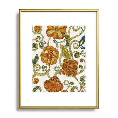 Valentina Ramos Orange Flowers Metal Framed Art Print