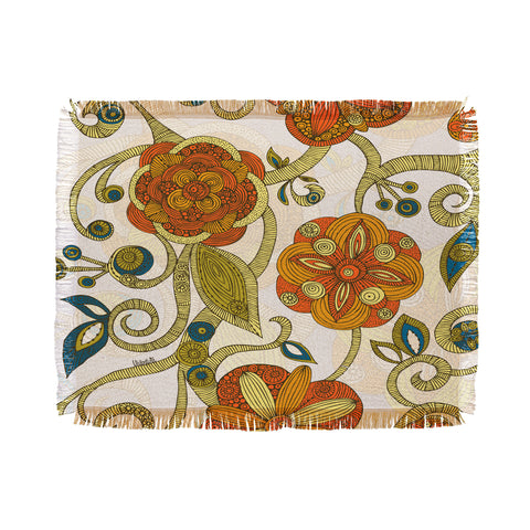 Valentina Ramos Orange Flowers Throw Blanket