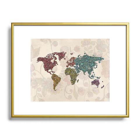 Valentina Ramos Paisley World Metal Framed Art Print