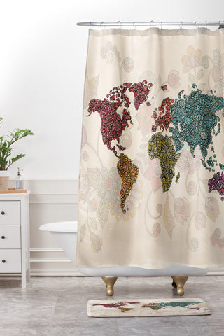 Valentina Ramos Paisley World Shower Curtain And Mat