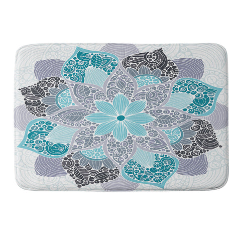 Valentina Ramos Petunia Mandala Memory Foam Bath Mat