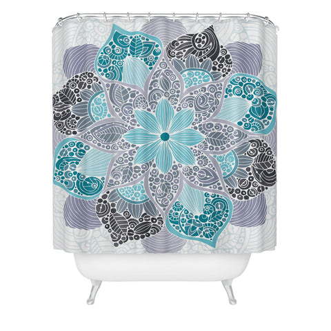 Valentina Ramos Petunia Mandala Shower Curtain