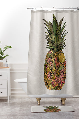 Valentina Ramos Pineapple Flower Shower Curtain And Mat
