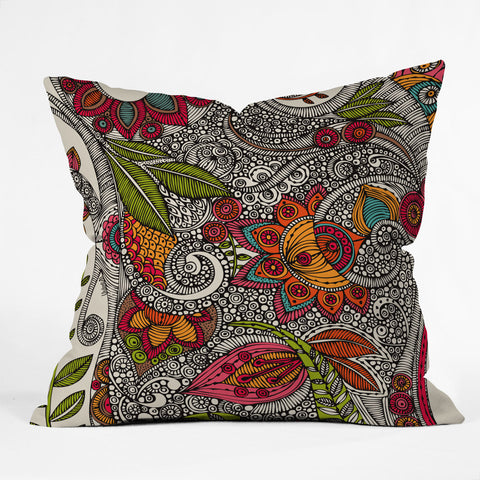 Valentina Ramos Random Flowers Outdoor Throw Pillow