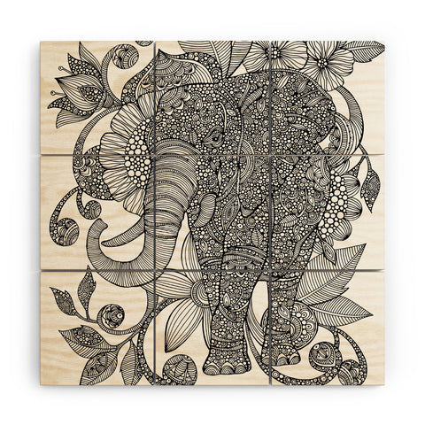 Valentina Ramos Ruby the Elephant lines Wood Wall Mural