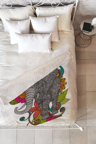 Valentina Ramos Ruby The Elephant Fleece Throw Blanket