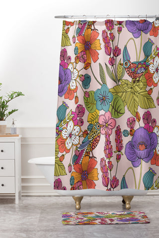 Valentina Ramos Spring time in the garden Shower Curtain And Mat
