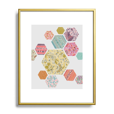 Valentina Ramos Summer honeycomb Metal Framed Art Print