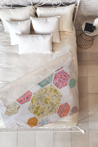 Valentina Ramos Summer honeycomb Fleece Throw Blanket
