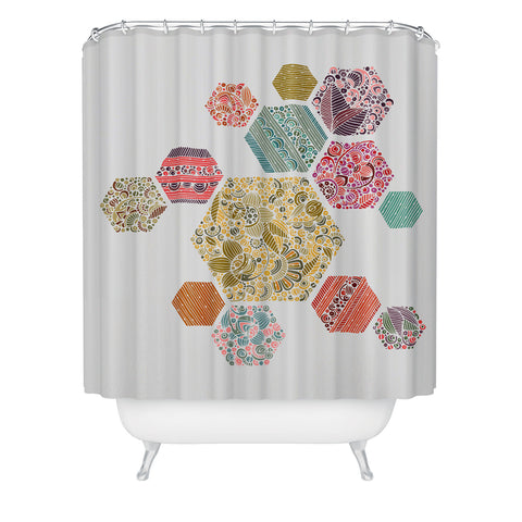 Valentina Ramos Summer honeycomb Shower Curtain
