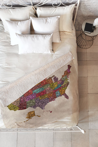 Valentina Ramos The home of the Brave Fleece Throw Blanket