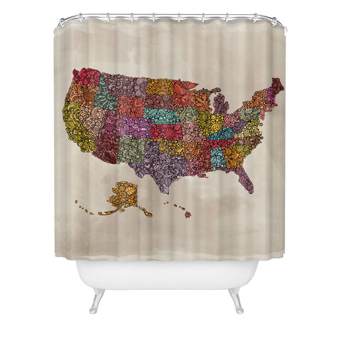 Valentina Ramos The home of the Brave Shower Curtain