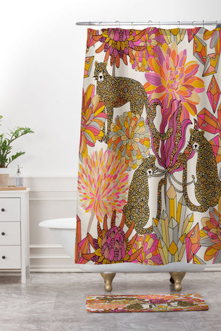 Valentina Ramos The Jungle of Gems Shower Curtain And Mat