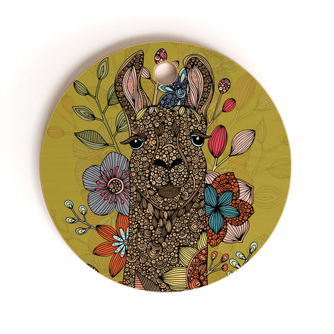 Valentina Ramos The Llama Cutting Board Round