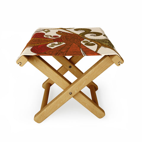 Valentina Ramos The Orange Bird Folding Stool