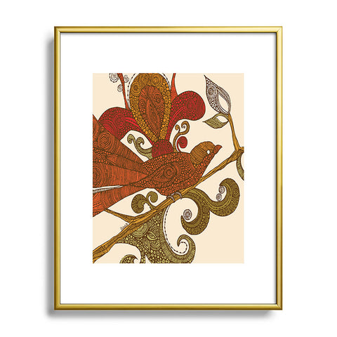 Valentina Ramos The Orange Bird Metal Framed Art Print