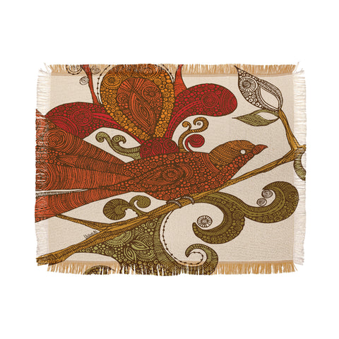 Valentina Ramos The Orange Bird Throw Blanket