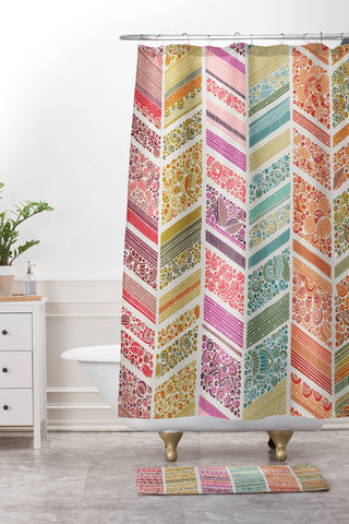 Valentina Ramos ZigZag Summer Shower Curtain And Mat