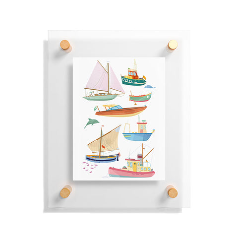 Valeria Frustaci Boats poster Floating Acrylic Print