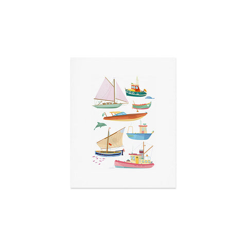 Valeria Frustaci Boats poster Art Print