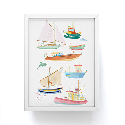 Valeria Frustaci Boats poster Framed Mini Art Print