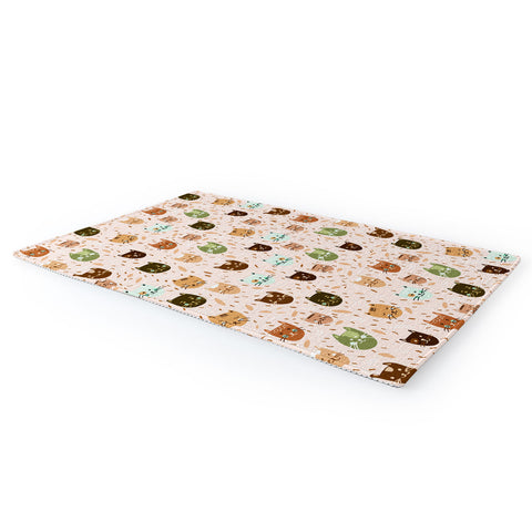 Valeria Frustaci Cats pattern retro Area Rug