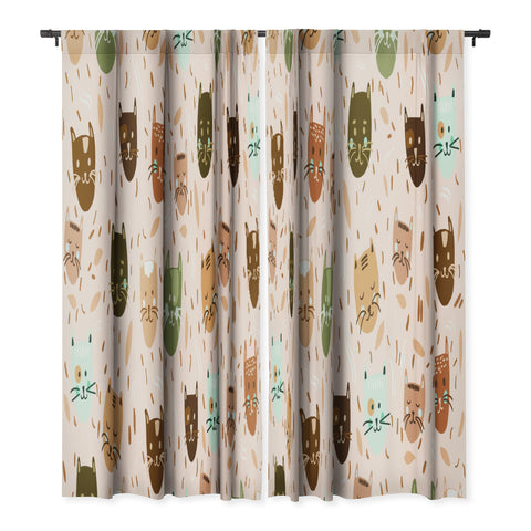 Valeria Frustaci Cats pattern retro Blackout Non Repeat