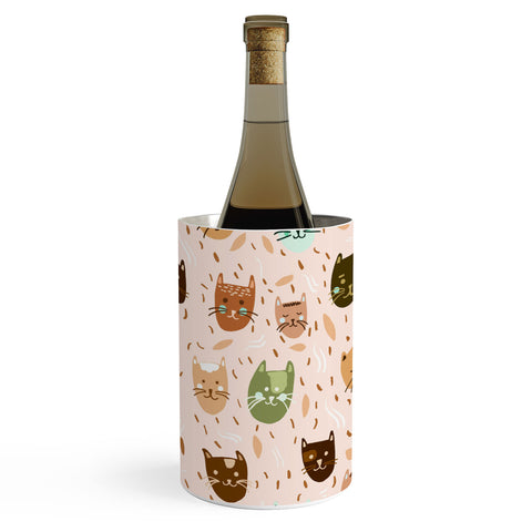 Valeria Frustaci Cats pattern retro Wine Chiller