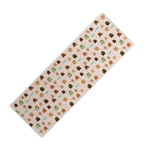 Valeria Frustaci Cats pattern retro Yoga Mat