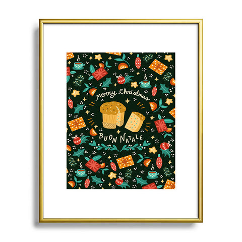 Valeria Frustaci Merry Christmas panettone Metal Framed Art Print