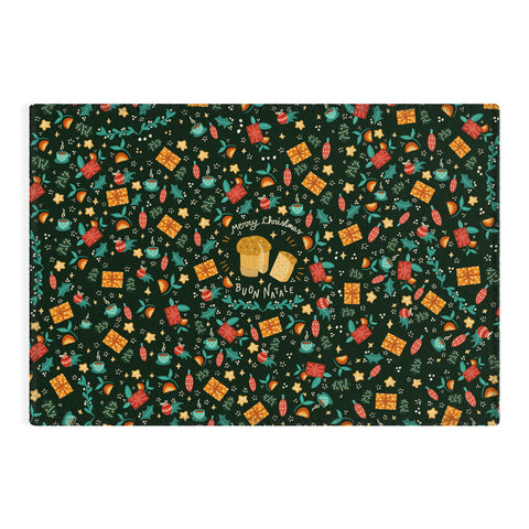 Valeria Frustaci Merry Christmas panettone Outdoor Rug