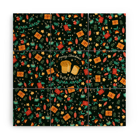 Valeria Frustaci Merry Christmas panettone Wood Wall Mural