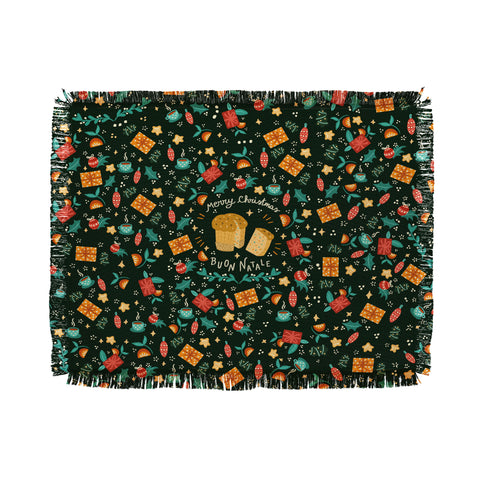 Valeria Frustaci Merry Christmas panettone Throw Blanket