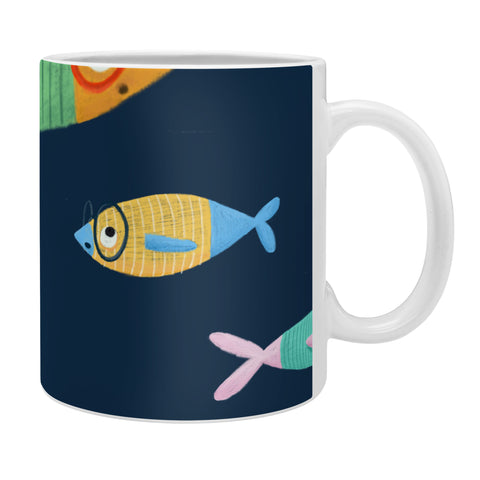 Valeria Frustaci Multicolor fishes blue Coffee Mug