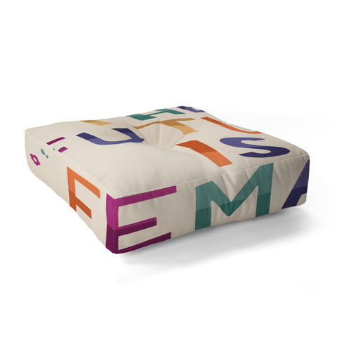 Valeria Frustaci The future is female I Floor Pillow Square