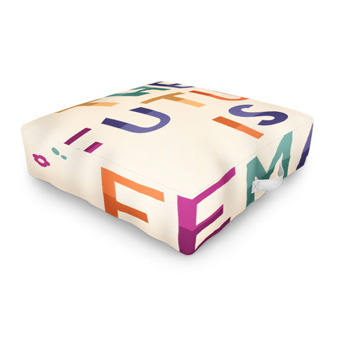 Valeria Frustaci The future is female I Outdoor Floor Cushion