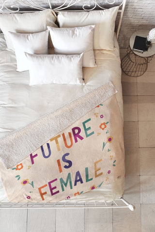 Valeria Frustaci The future is female I Fleece Throw Blanket