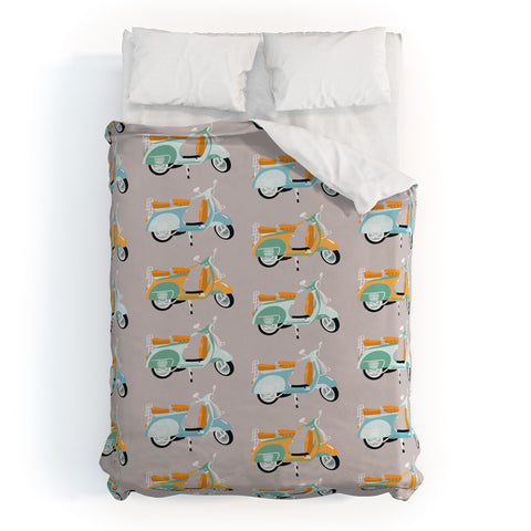 Valeria Frustaci Vespa I Duvet Cover